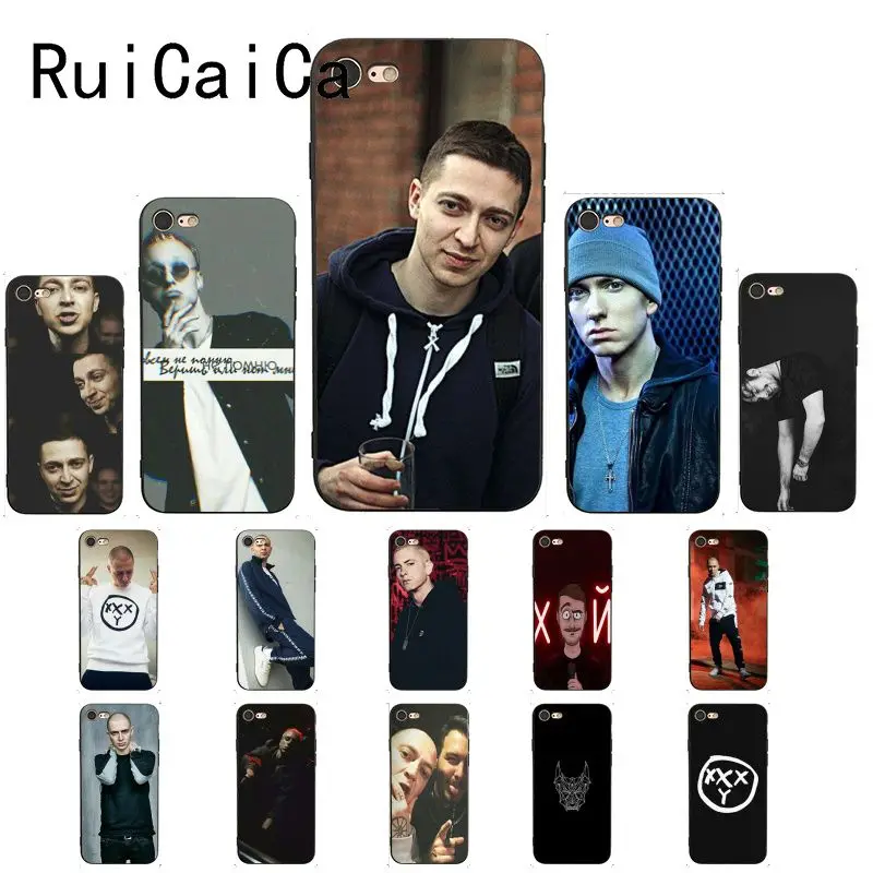RuiCaiCa русский Рэппер Oxxxymiron DIY печать рисунок чехол для телефона iPhone 5 5Sx 6 7 7plus 8 8Plus X