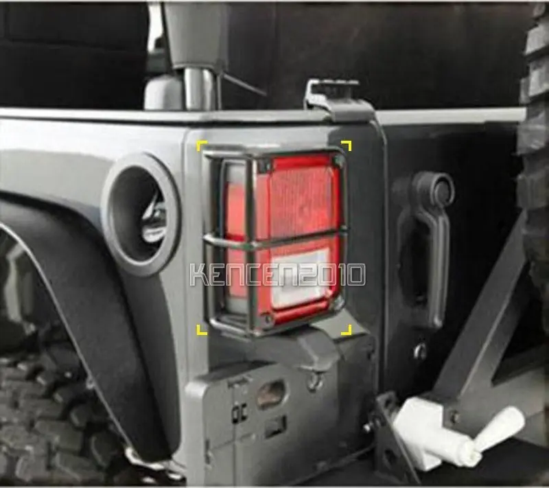 Алюминиевый задний фонарь Защитные чехлы для Jeep Wrangler JK 2007 2015 82210270AB|tail light guards|light