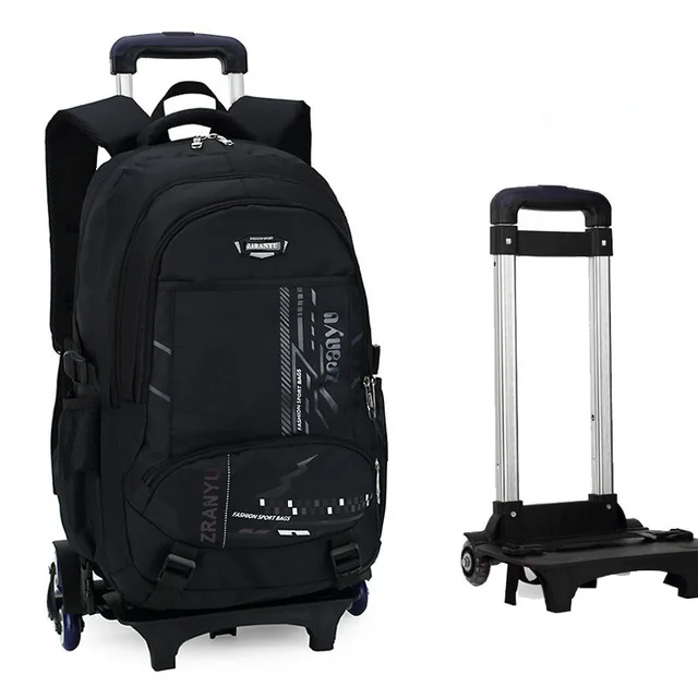 2 wheels YCBXBAO последние съемные детские школьные сумки 2/6 колеса лестницы дети мальчики девочки рюкзаки Тележка школьный чемодан книга сумки - Цвет: 2 wheels