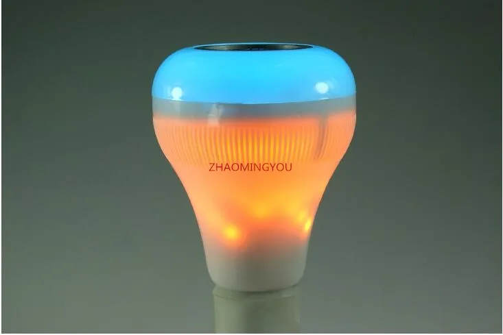 Беспроводной умный мини динамик E27 светодиодный светильник RGB с дистанционным