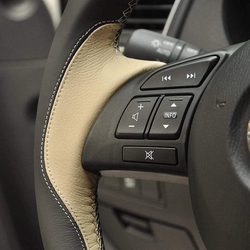 Чехол рулевого колеса с блестящей пшеницей прошитый вручную для Mazda CX-5 CX5 Atenza