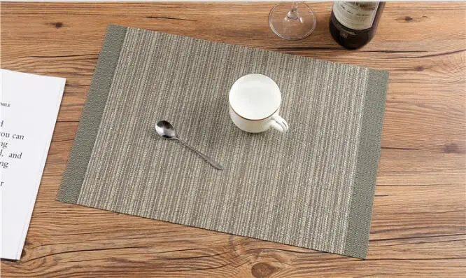Green 45*30 см ПВХ коврик для столового стола водонепроницаемый Скатерть диск чаша подставки для напитков Отель Ресторан Кухня домашний декор - Цвет: Green