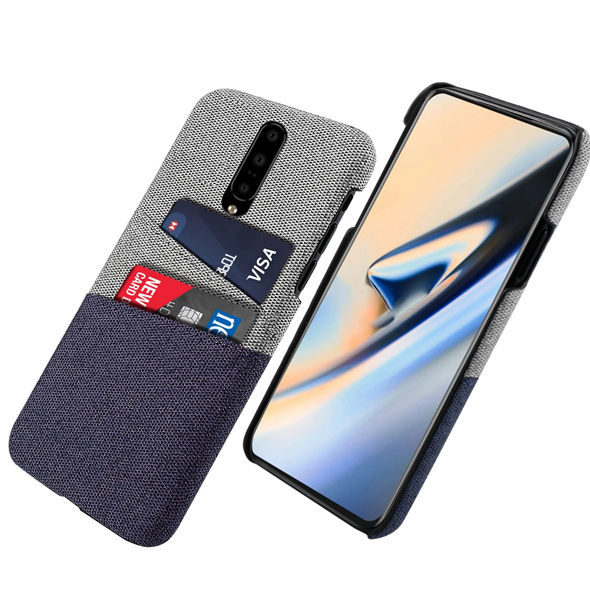 Для OnePlus 7 Pro Чехол в стиле ретро тканевый держатель для карт Ультратонкий чехол с