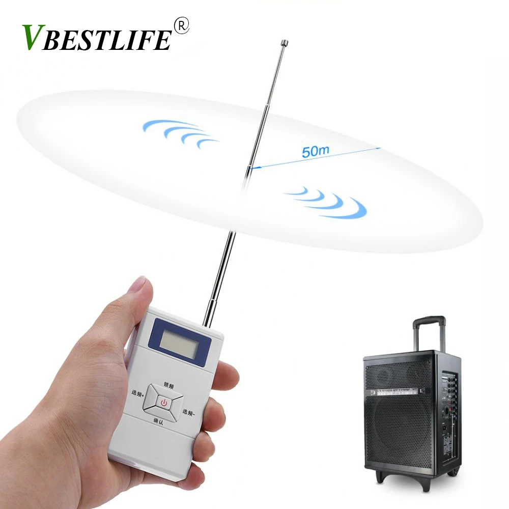 Портативный беспроводной FM передатчик радиостанция аудио стерео конвертер