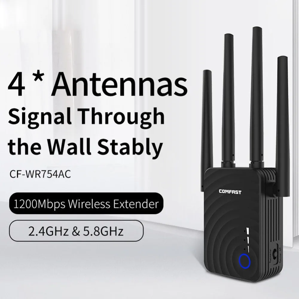 Лидер продаж-Новые 4 * 2dbi 1200 Мбит/с Беспроводной расширитель Wi-Fi