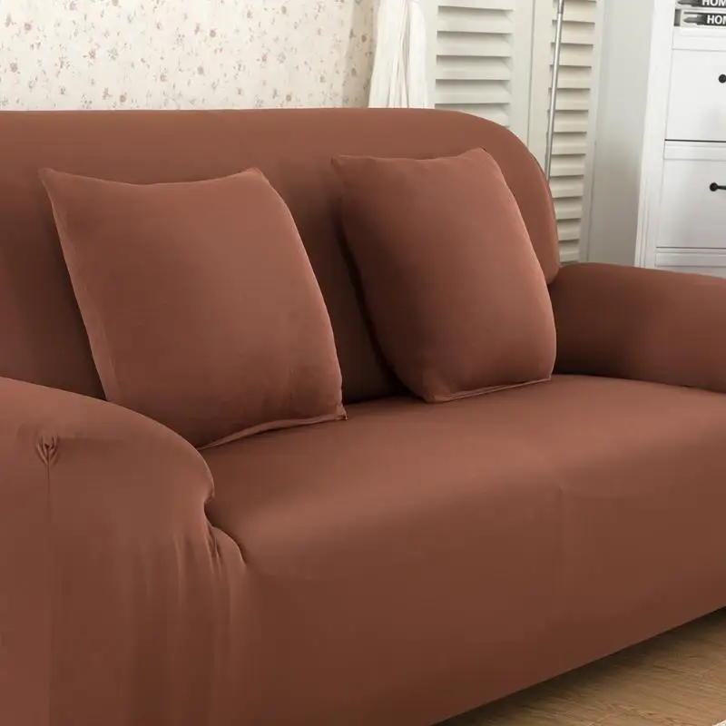Чистый цвет эластичный чехол нескользящий стул Loveseat крышка высокая эластичная Подушка Диван-чехол Анти-пыль диван защитный чехол 34