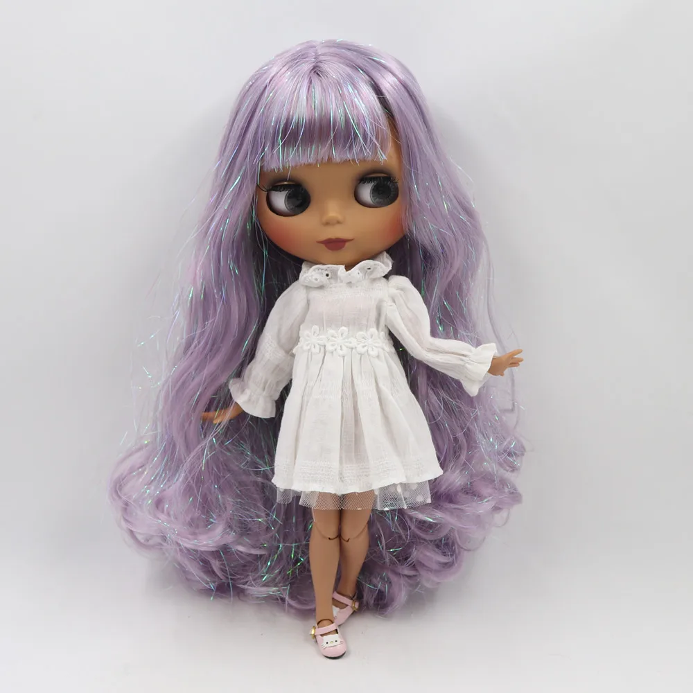 Кукла блайз ICY Fortune Days factory No.M 47 280BL1049 Обнаженная кукла темная кожа фиолетовые