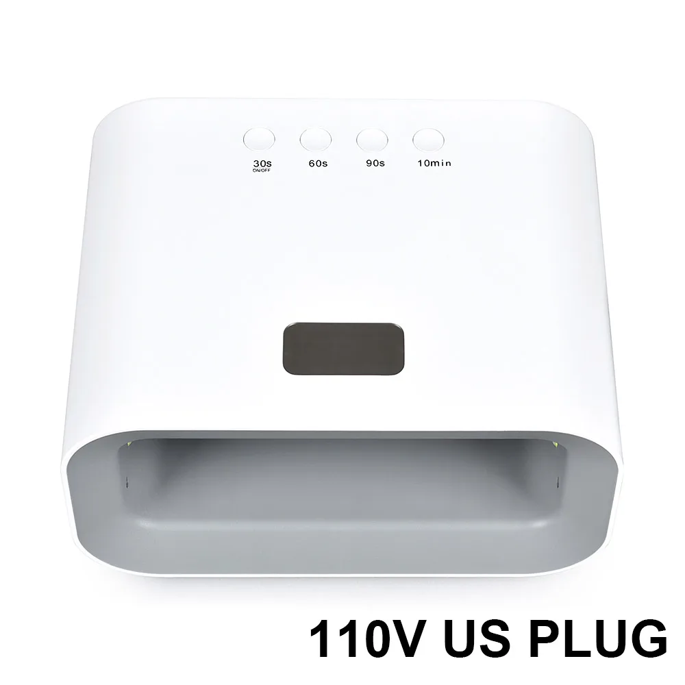 US PLUG 110V KADS светодиодная УФ-лампа для ногтей 90 Вт Сушилка для ногтей красный светильник для ухода за кожей Отбеливающий маникюрный светильник для ногтей отверждающий Гель-лак для ногтей Авто Чувствительная лампа - Цвет: US PLUG 110V