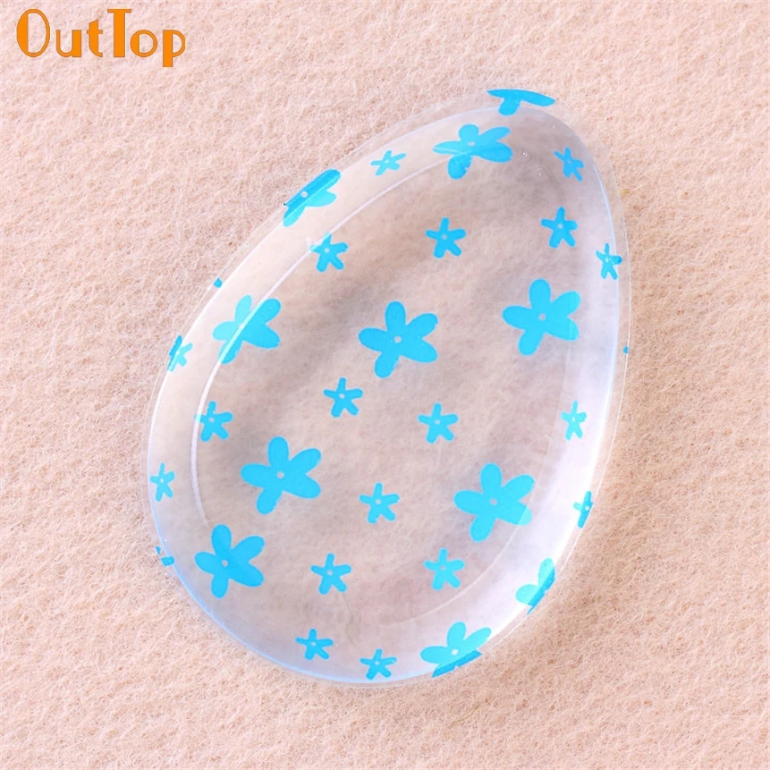 OutTop любовь 1 шт. с цветочным принтом прозрачный силиконовый Макияж Puff тональный