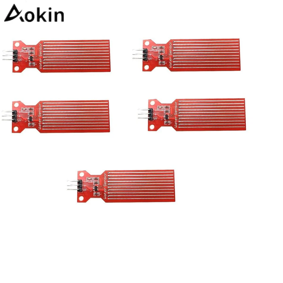 

Aokin 5PCS Water Level Sensor Water Sensor Water Droplet Detection Depth For Arduino UNO MEGA 2560