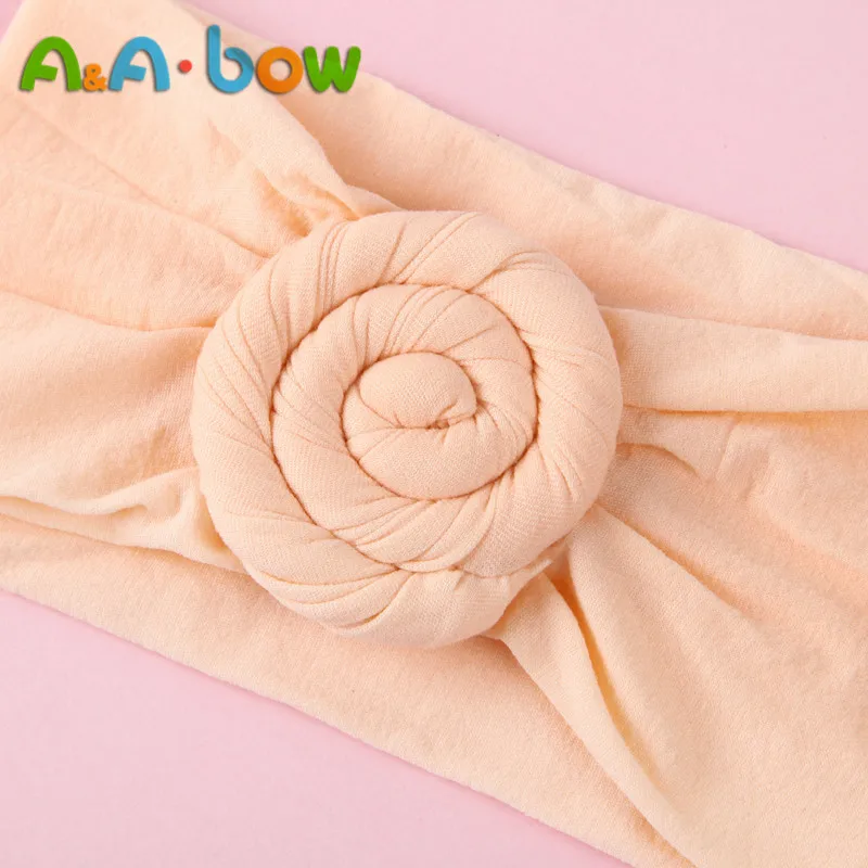 1pcs Wide Nylon Bow Headband with Rose Flower Soft Elestic Head wraps Cute Turban Girls Hair Accessories | Детская одежда и обувь