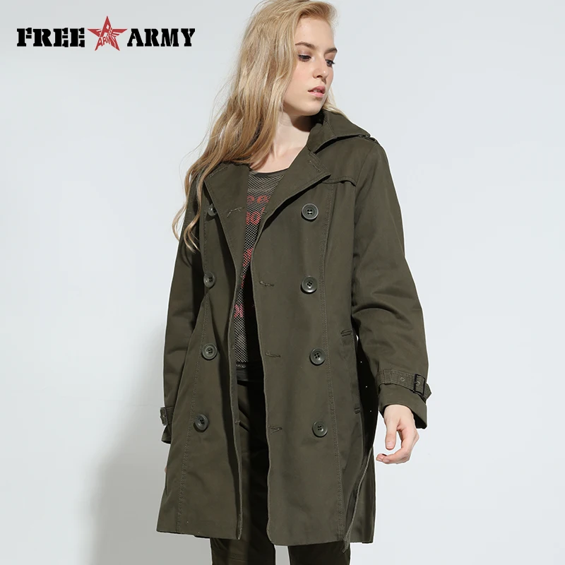 2016 осенний модный длинный Тренч Брендовое Женское пальто весенние Повседневный