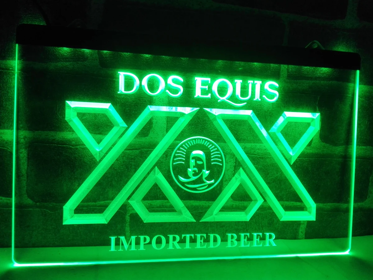 LE042- Dos Equis светильник вной Бар Паб Ресторан световой знак домашний декор ремесла |