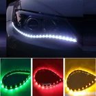 Автомобильная гибкая светодиодная лента высокой мощности, 30 см, 12 В, 11,8 дюйма, 15SMD, водонепроницаемые светодиодные дневные ходовые огни, декоративные автомобильные ДХО Втч
