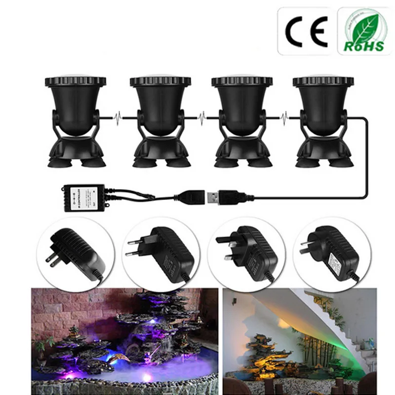 4 в 1 дистанционный светильник s RGB 144 светодиодный подводный прожсветильник тор