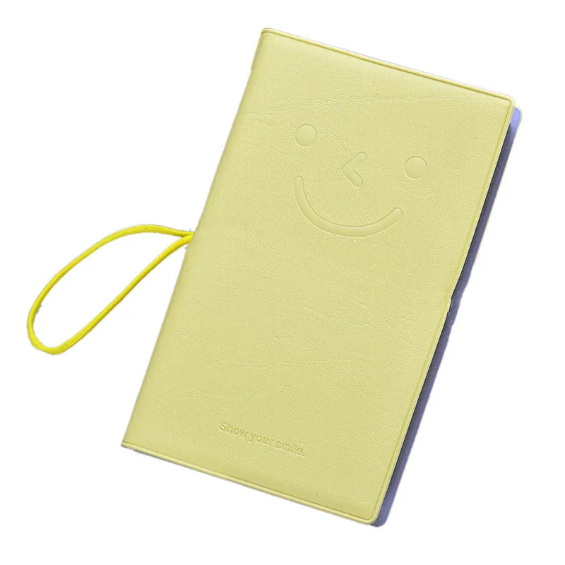 Yellow Ретро Ноутбук Memo ежедневно смайлик кожа блоков книги блокноты Pocket Notes машина для шестицветной - Цвет: Yellow