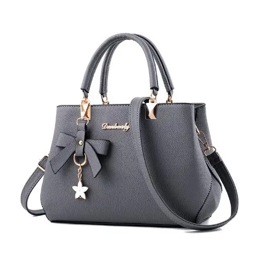 grey tote bags Женская сумка с летящими птицами, черная сумка на плечо, кожаная сумка через плечо, сумка-тоут из искусственной кожи для женщин, дизайнерские сумки-мессенджеры - Цвет: grey tote bags