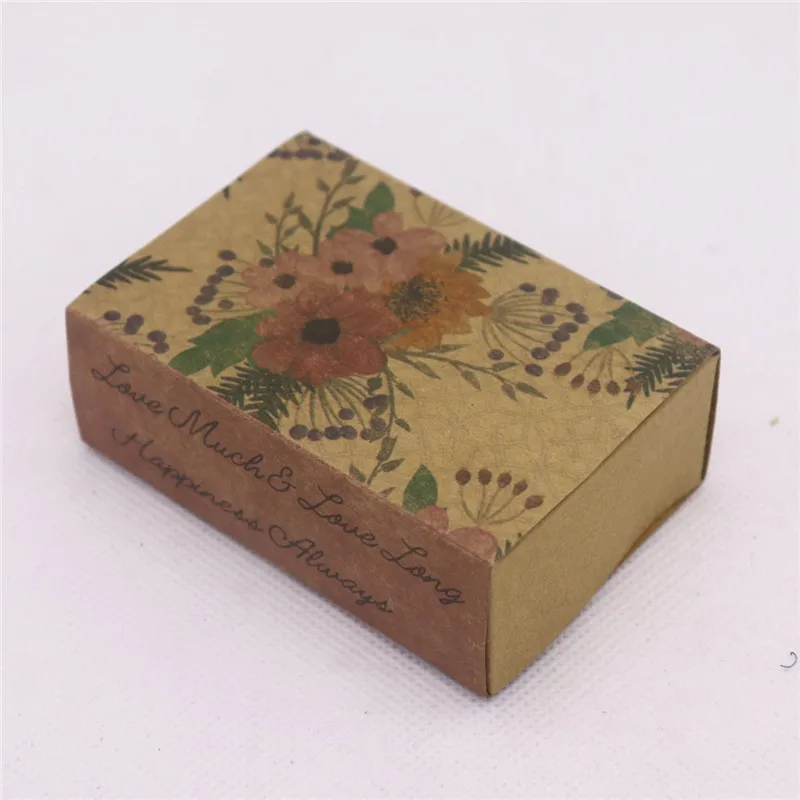 box as pic 8,4*5,8*3 см, новинка, горячая Распродажа, белый/коричневый цвет, дизайн, печатная Подарочная коробка, сделай сам, ручная работа, любовь, свадьба, подарок, мыльница для детского душа - Цвет: box as pic