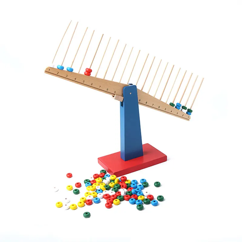 

Montessori Math Toy Color Beads Balance Scale Educational Math Early Teaching Aids Scale Game Kids Learning Toys H2764H
