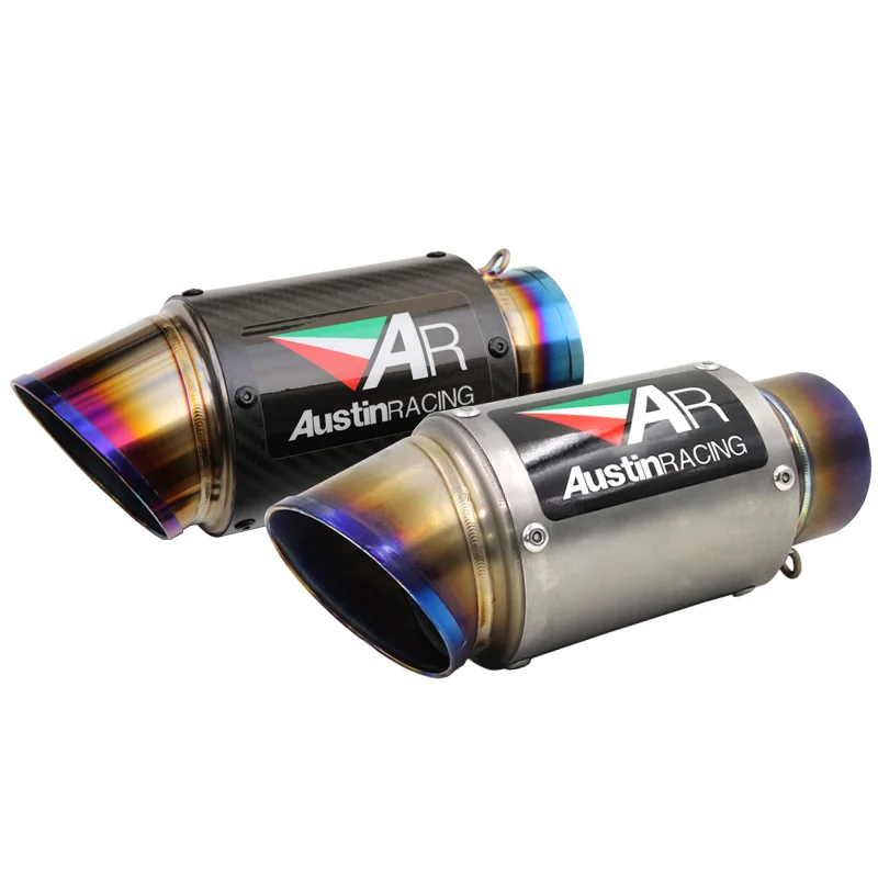 Настраиваемый 51 мм 61 63 65 глушитель выхлопной трубы мотоцикла AR Titanium Настоящее