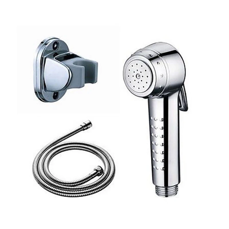 

Toilet ABS Chrome Handheld Bidet Shattaf Sprayer Kit with 1.2m Hose, ABS Shower