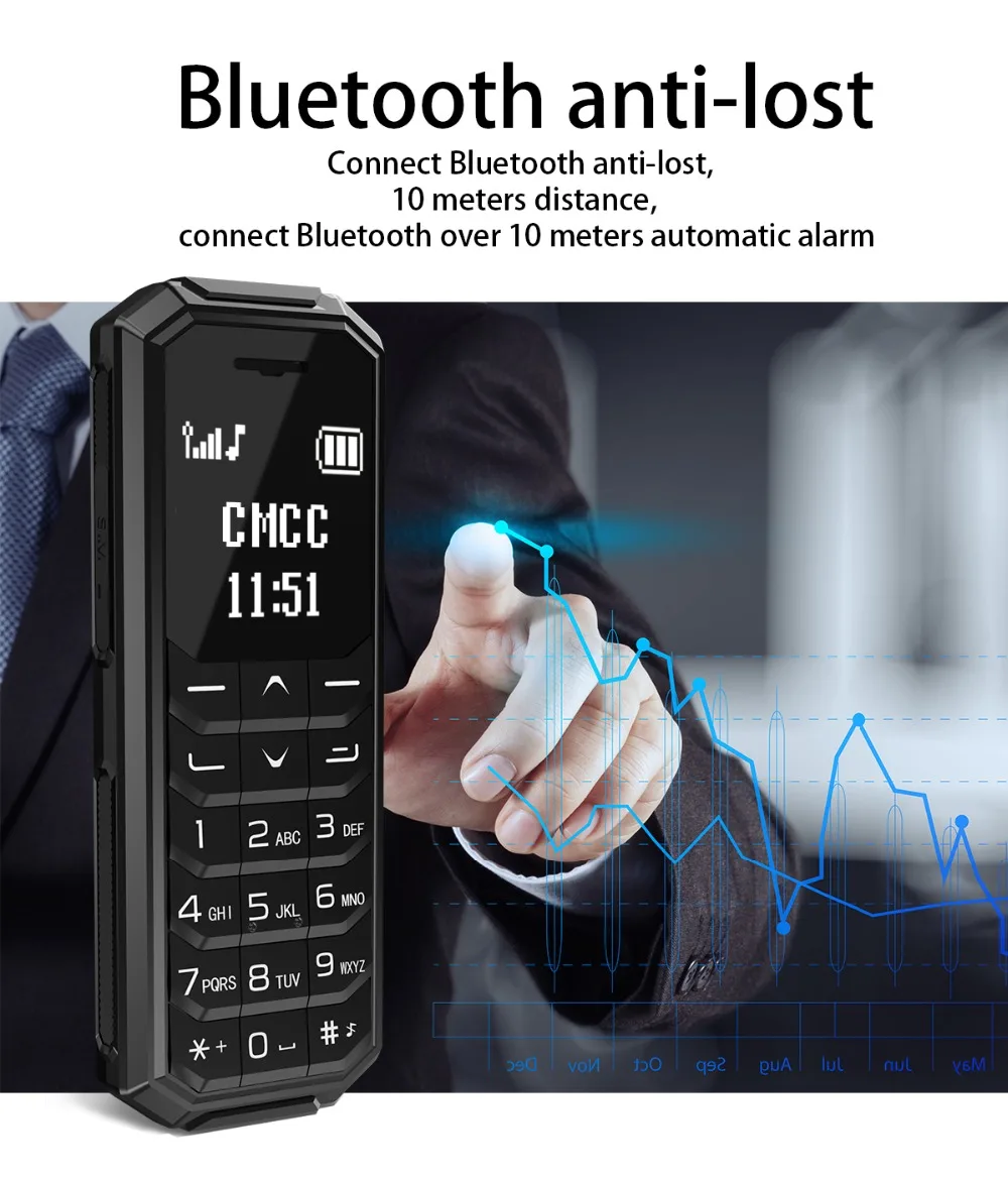 Маленький мобильный телефон AEKU KK2 bluetooth dialer беспроводные наушники magic vioce