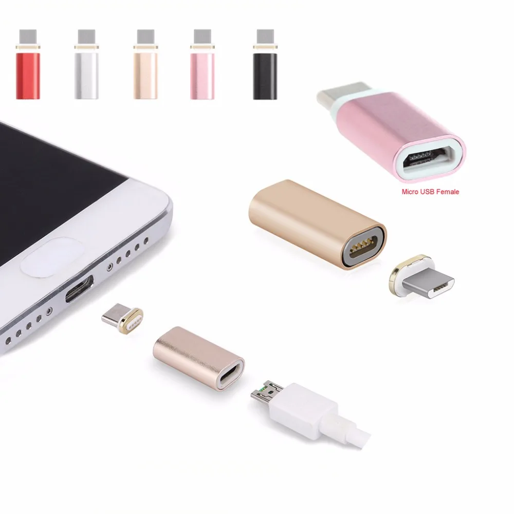1 шт. Магнитный Micro USB Женский адаптер конвертер для Samsung Galaxy/HTC/Moto/Xiaomi/Huawei/ASUS |