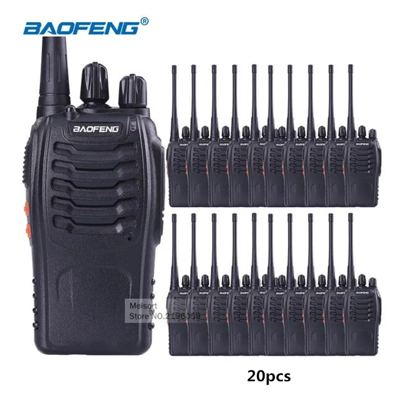 20 шт./лот Baofeng BF 888S рация UHF 400 470mhz Ham радио FM приемопередатчик охотничье