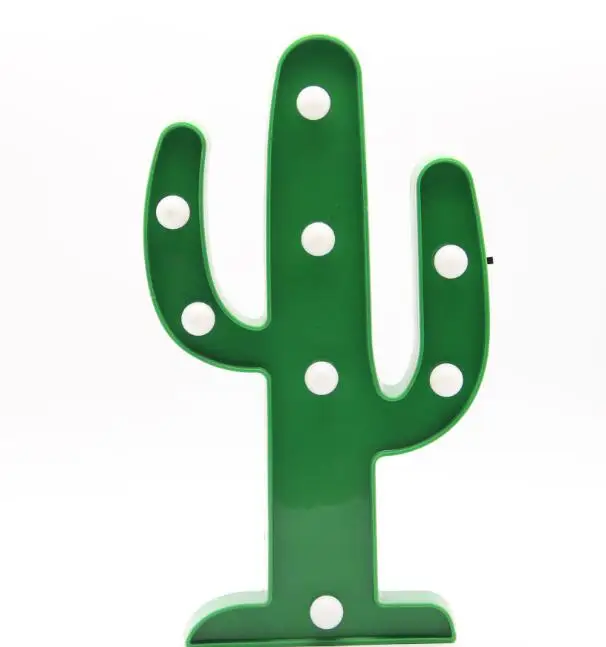 Cactus Милый светодиодный ночник в виде единорога, светящаяся настенная лампа с изображением животных из мультфильмов, настольная полка, декоративное освещение, подарки для маленьких детей - Испускаемый цвет: Cactus