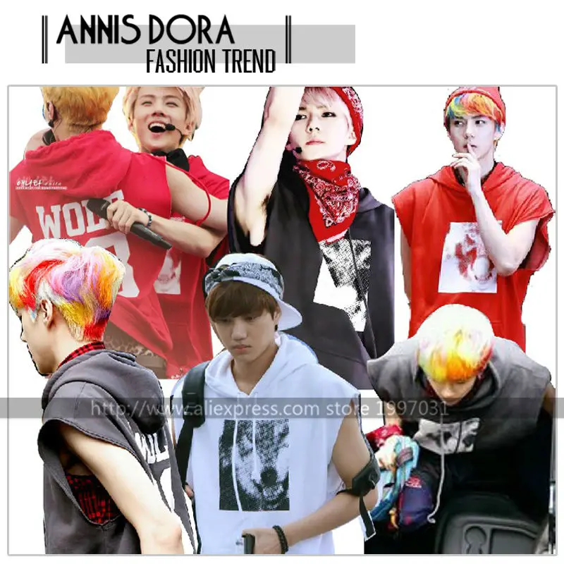 KPOP EXO KISS & HUG WOLF 88 KRIS XIU MIN LU HAN LAY CHEN TAO D.O. Толстовка SUHO BAEKHYUN CHANYEOL KAI SE HUN|hoodie hoody|hoodie wolfwolf