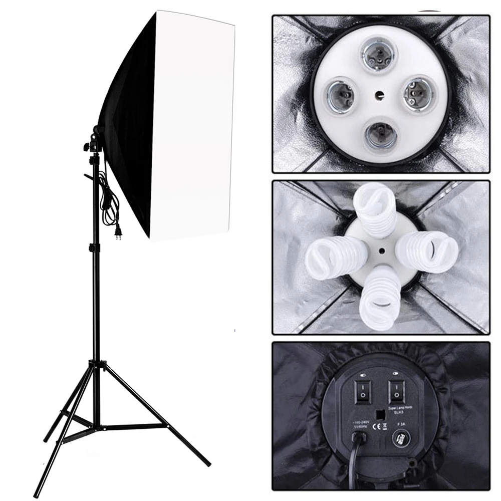 Фото студия фотографии Kit светильник ing держатель фотолампы с 4 гнёздами +