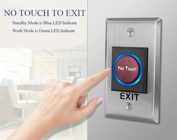 Инфракрасный датчик из нержавеющей стали кнопка со светодиодный ным индикатором