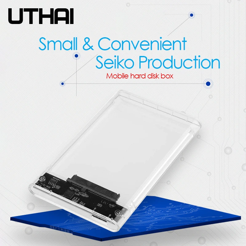 UTHAI G06 USB3.0 HDD корпус 2,5 дюймов последовательный порт SATA SSD жесткий диск коробка Поддержка 6 ТБ Прозрачный Мобильный Внешний HDD Чехол
