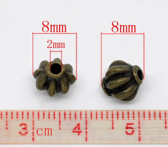 DoreenBeads металлические бусины с отверстием фонарь античная бронза цветные из