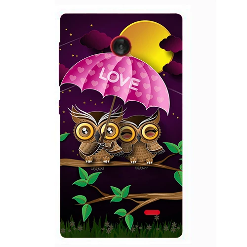 Чехол для Nokia X Dual SIM A110 задняя крышка с рисунком цветочных растений единорога