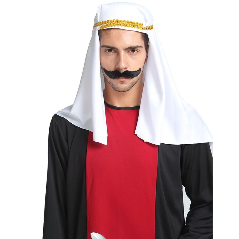 Арабская шляпа на Хэллоуин опора Дубаи принц мистический человек хакер ОАЭ белая