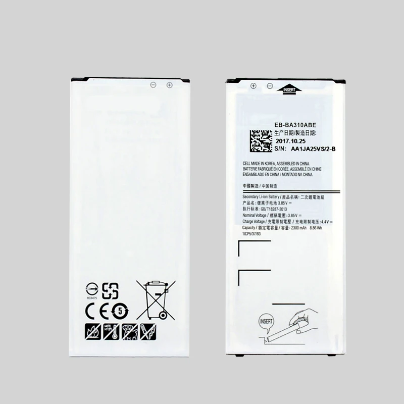 

60pcs Wholesale Battery EB-BA310ABE for Samsung Galaxy A3 2016 A310 A310F A310M A310Y AAAA+ Quality Batteria