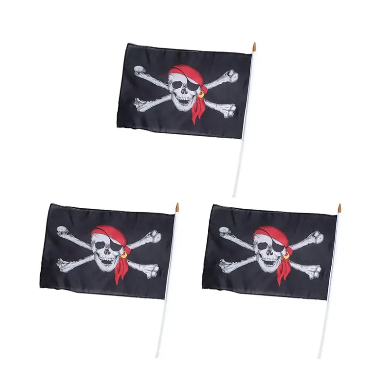 3 шт. Новинка товары для Хэллоуина Веселый Роджер Череп скрещенные кости