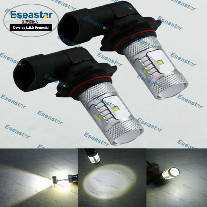 2 шт. Бесплатная доставка eseastar 9006 30 Вт Светодиодный противотуманный фонарь