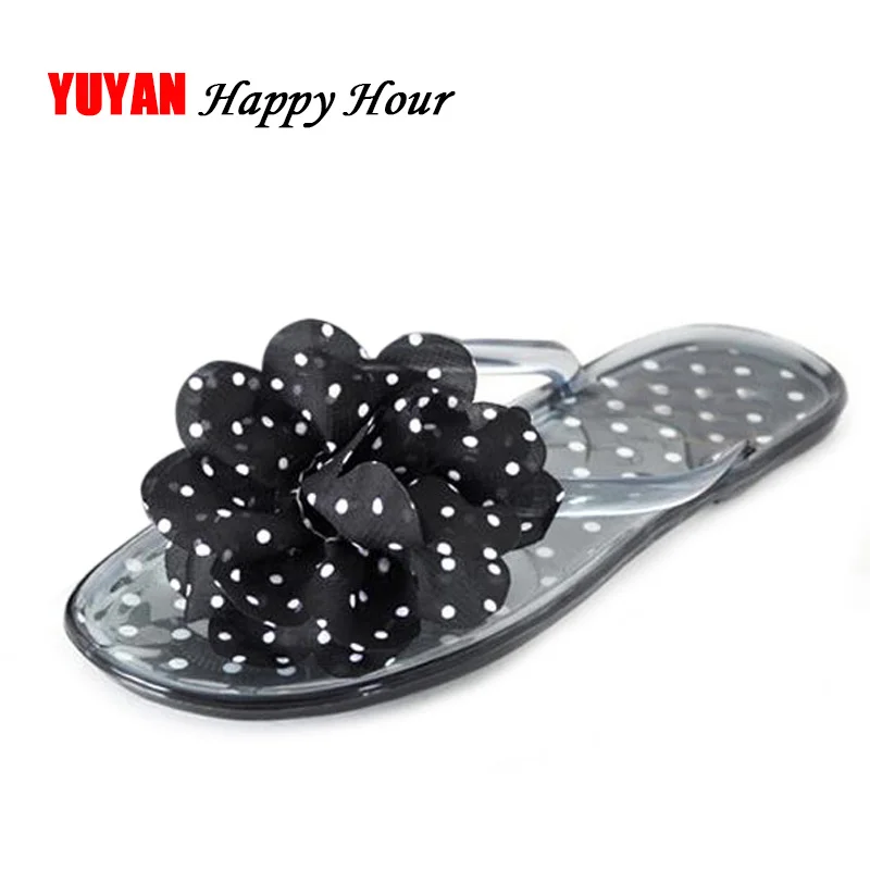 Женские шлепанцы на плоской подошве пляжные с милыми цветами Новинка лета