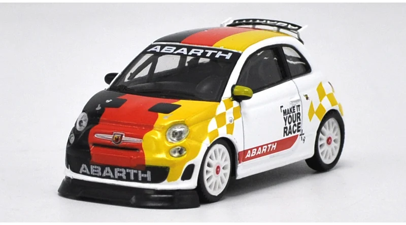 4 цвета 1:43 Fia t Abarth 500 гоночная игрушка из сплава игрушки для детей литая модель