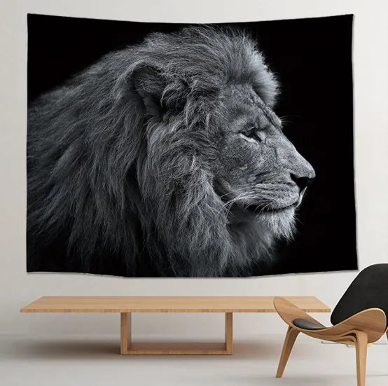 

CAMMITEVER Animal Indian Lion Tapestry Bear Deer Panda Printed Wall Polyester Tapestries Home Decorative Mandala