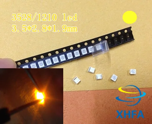 500 шт. желтый POWER TOP 1210 3528 SMD SMT PLCC 2 1500MCD ультра ярсветодиодный новинка оптовая