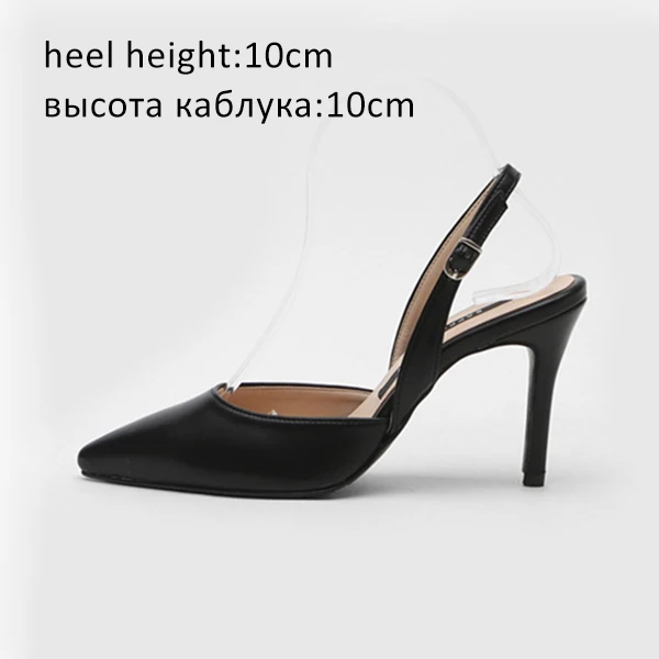 Black Shoes 10cm Женские туфли-лодочки на высоком каблуке; Брендовая женская обувь; Женская рабочая обувь с острым носком; весенние туфли на очень высоком тонком каблуке; вечерние размера плюс - Цвет: Black Shoes 10cm
