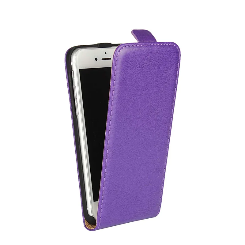 Purple PDGB Флип из искусственной кожи чехол для iPhone 6 6s Plus 7 8 чехол 4 4S 5 5C SE 5S Ретро Чехол Вертикальный флип чехол для телефона магнит - Цвет: Purple