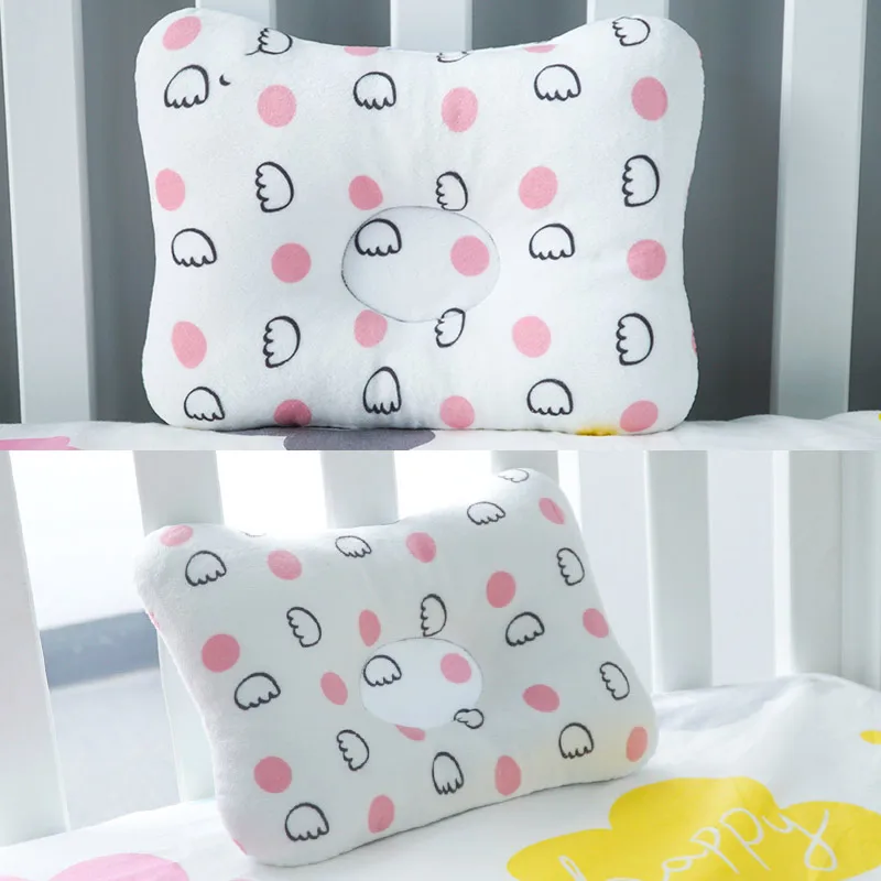 White pink dots Muslinlife/мягкая хлопковая подушка для коррекции головы; подушка для малышей; подушка для младенцев; Подушка для сна; Прямая поставка - Цвет: White pink dots