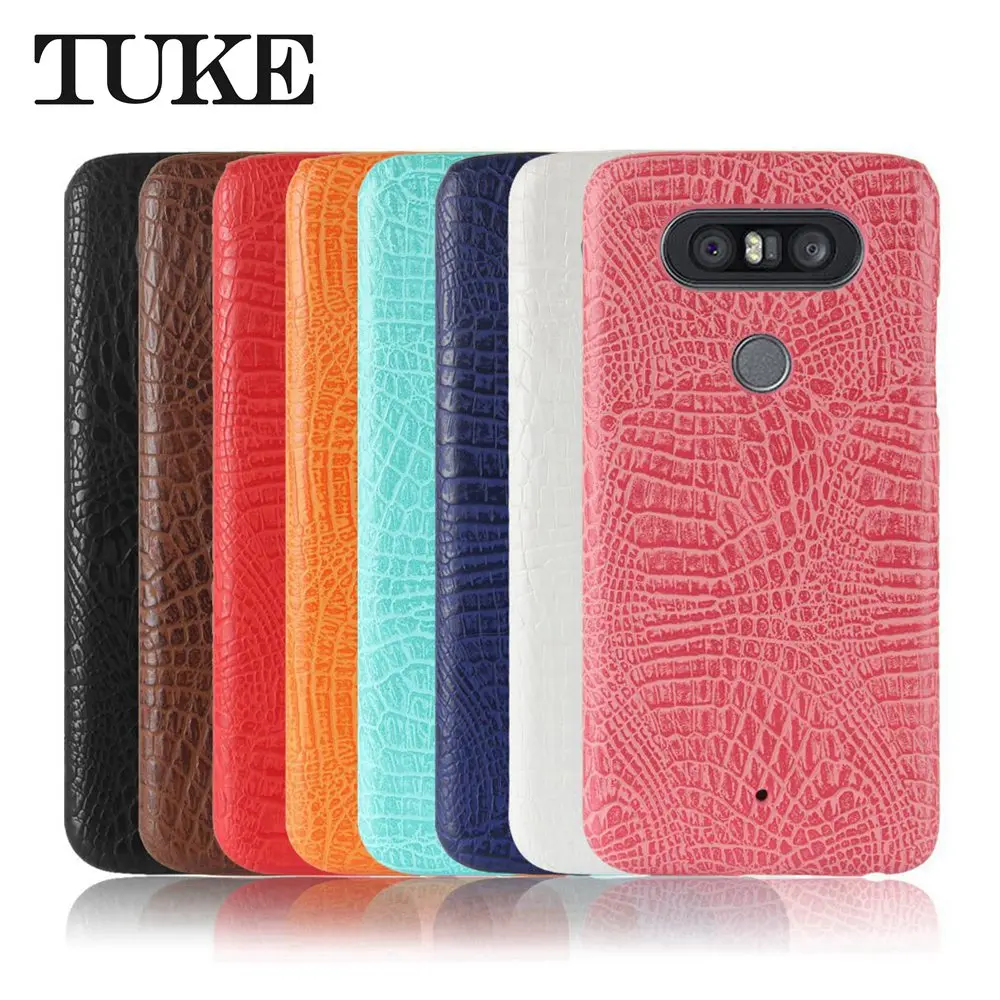 Чехол с крокодиловым узором TUKE для LG Q8 жесткий чехол из ПК H970 кожаный V20 Mini V34 isai Beat