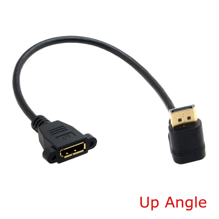 

Up & Down angled Display Port DP male to female with screw holes extension video Cable DisplayPort 2560*1600 for desktop
