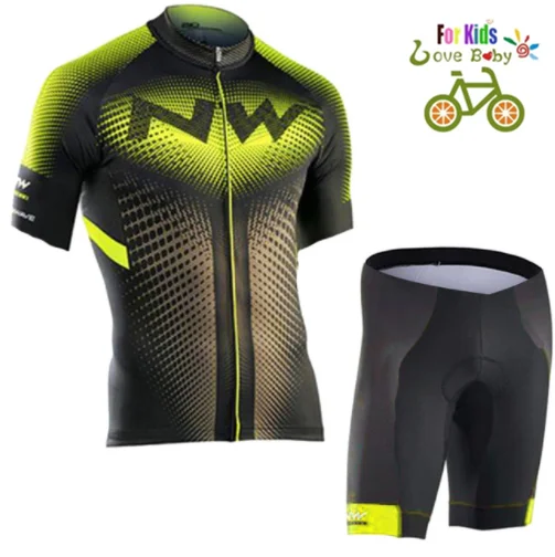 Горячие sale2019 Northwave Дети Джерси Dragen Korte Mouwen фиетсен комплект Jongens Fiets Kleding Ropa Ciclismo фиетсен Kleding Спорт Пак - Цвет: Kids suit