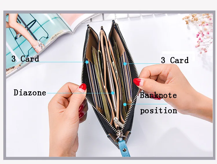 Кошелек из искусственной кожи на молнии|wallet products|wallet ringwallet girl |